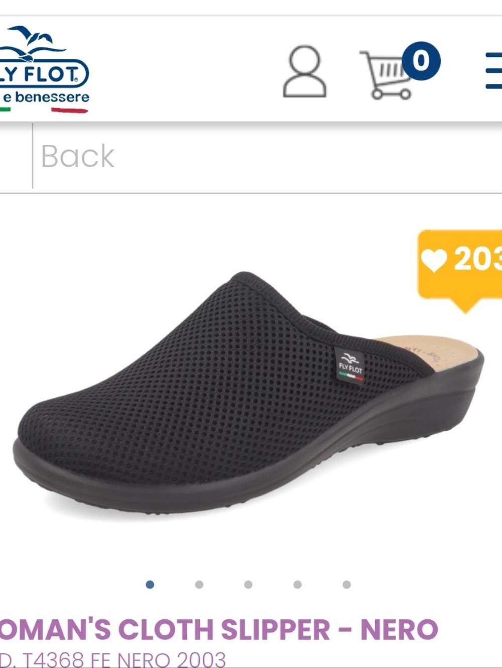 FLY FLOT Nero Mesh Italian Anatomical Slide Slipon Wedge Mules